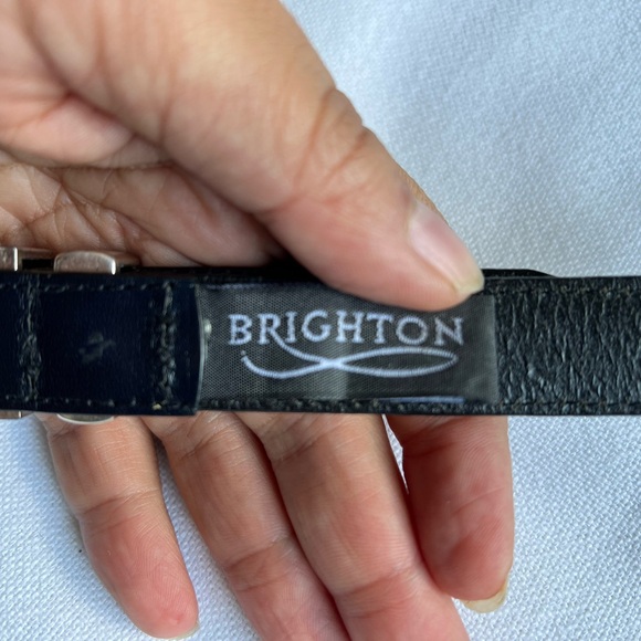 Brighton Black and Silver Belt ML 32 - Picture 8 of 13